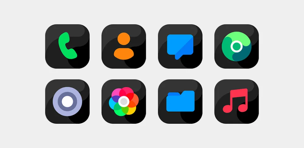 Bastis Black - Icon Pack