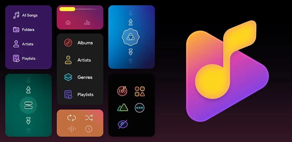Dais Dark - Poweramp v3 Skin