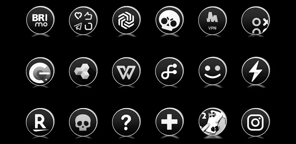 Dark Rounds icon pack