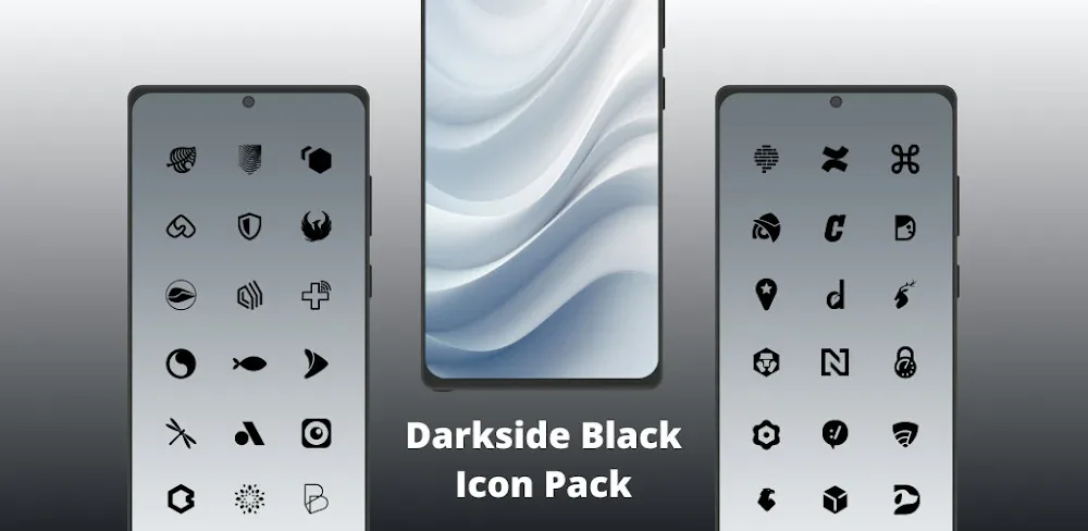 Dark Side Black Icon Pack