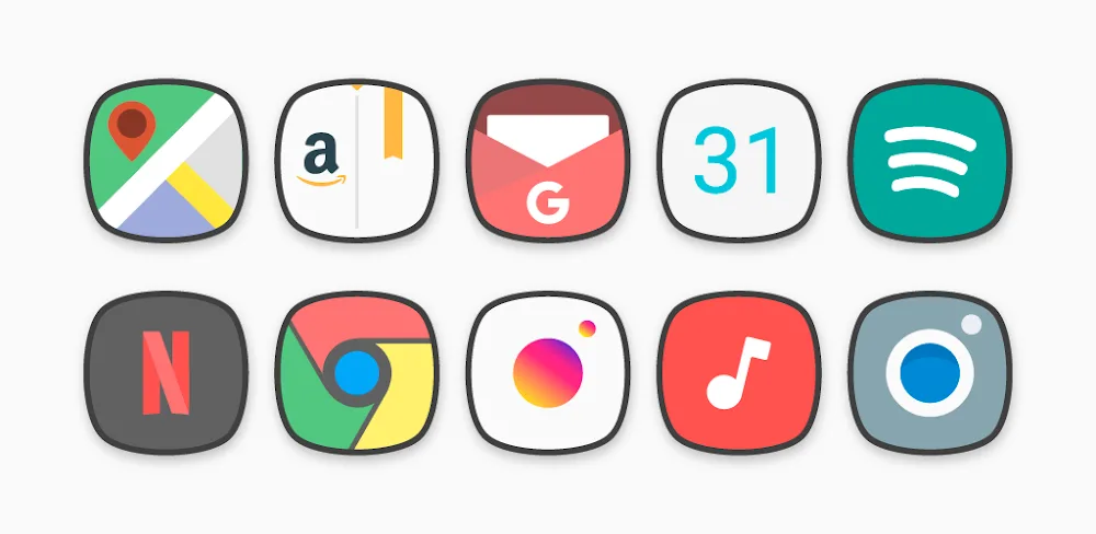 Flat Squircle - Icon Pack
