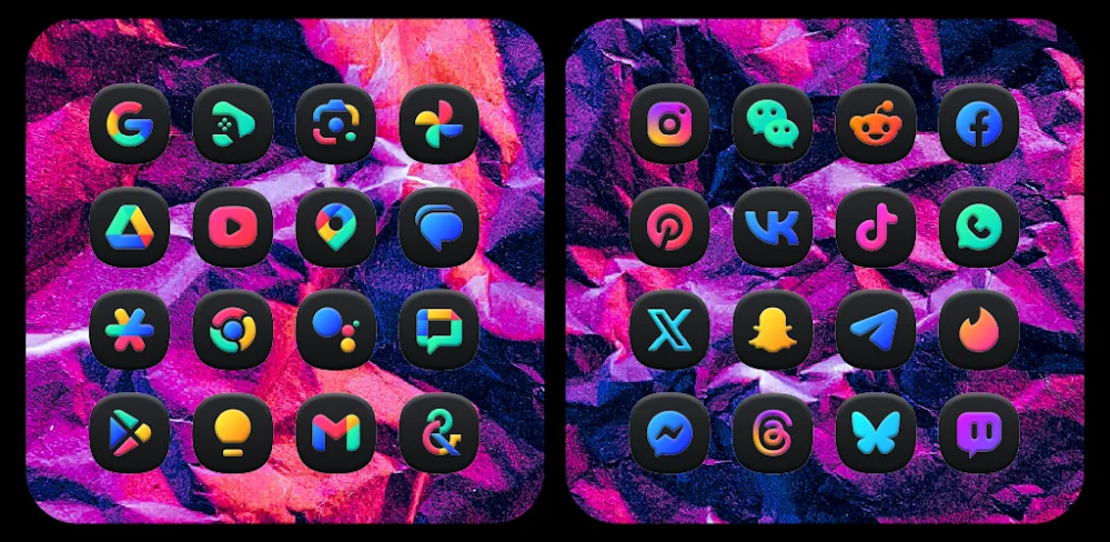 One UI 3D Dark Icon Pack