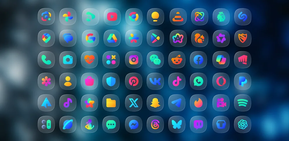 One UI Glass Color Icon Pack
