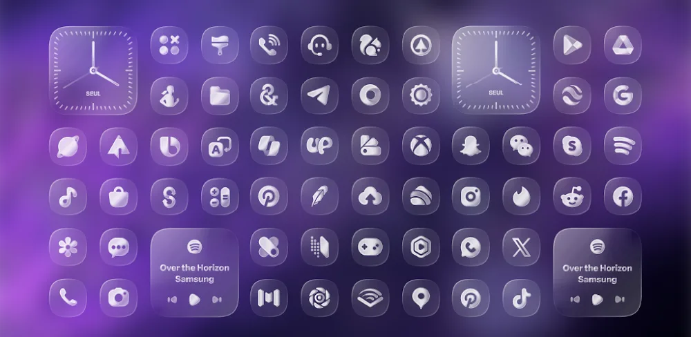 One UI Glass Icon Pack