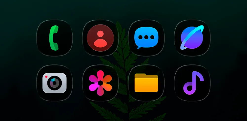 OneColor GlassDark - Icon Pack