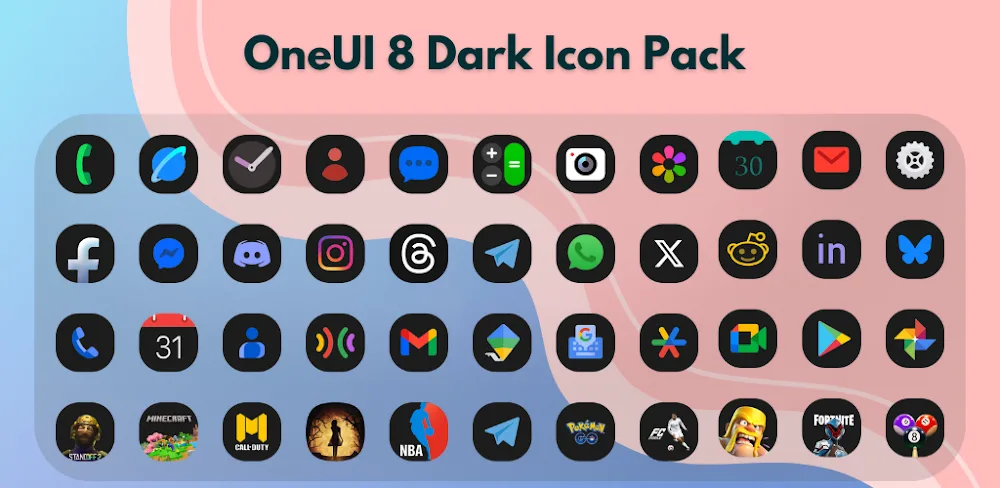 OneUI 8 Dark Icon Pack