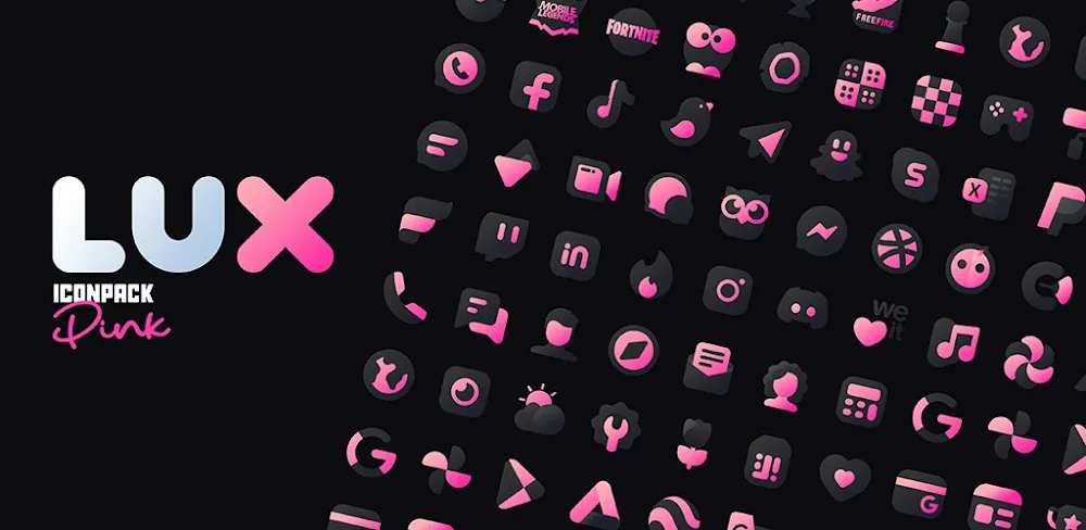 Pink IconPack : LuX