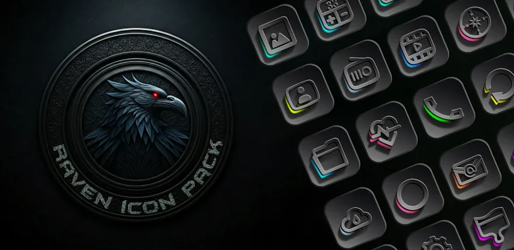 Raven Dark Icon Pack
