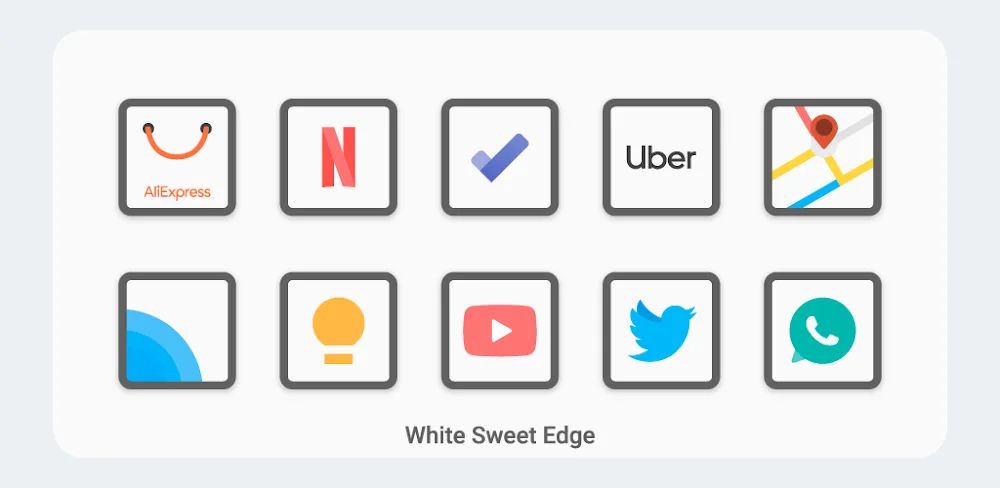 White Sweet Edge - Icon Pack