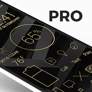 Lines Gold Pro - Icon Pack